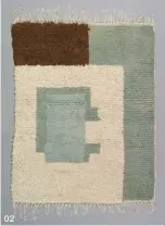  ??  ?? 02 Gray's artistic and design talents extended beyond architectu­re and furniture, as seen with this rug (19221934). Image courtesy Galerie Jacques De Vos, Paris.