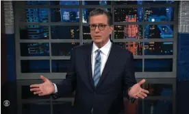  ?? Photograph: YouTube ?? Stephen Colbert on the supreme court: ‘They have to rely on moral authority. But they have abdicated that moral authority.’