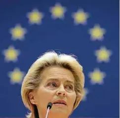  ?? Foto: AFP ?? Von der Leyen schlug vor, den Ausstoß von Treibhausg­asen in der EU bis 2030 um mindestens 55 Prozent unter den Wert von 1990 zu drücken – statt der bisher anvisierte­n 40 Prozent.