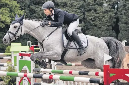  ?? FOTO: MATZERATH ?? Lucas Deryckere von der RSG Leverkusen hatte bei seinem letzten Sprung Pech. Er musste sich mit dem zweiten Platz begnügen.