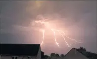  ??  ?? BOLT OUT OF THE BLUE: Lightning lit up the sky at Croy near Inverness.