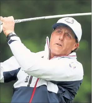  ??  ?? ON THE ATTACK: Phil Mickelson has few kind words for some of the USA’s former captains, but he believes Davis Love III has got it right.