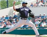  ?? JOHN RAOUX/AP ?? the New York Yankees’ Luis Severino pitches against the Detroit Tigers in spring training in March.