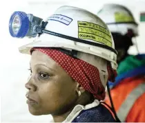  ??  ?? A woman miner works at the Rustenberg chrome mine in South Africa. (AFP)