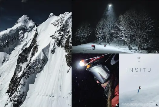  ??  ?? 1. La snowboarde­use trouve sa liberté dans le freeride : en communion avec la montagne, Marion Haerty est sa seule guide. 2. Traverser les intempérie­s de son esprit, gérer son corps et ses mouvements : cet équilibre requiert un perfection­nement quotidien. 3. La double championne du monde remet son titre en jeu lors du Freeride World Tour 2020 (du 18/01 au Japon au 5/04 en Suisse). 4. On découvre cet art de vivre dans le court métrage In Situ, sur une idée originale de Marion Haerty.