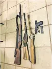  ??  ?? TWO homemade shotgun rifles and five rounds of ammunition were recovered from a woman in the Nsuze policing precinct.