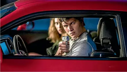  ??  ?? Complicati­ng Baby’s (Ansel Elgort) already troubled situation is the fact that he has fallen in love with Debora (Lily James), a waitress at a local diner.