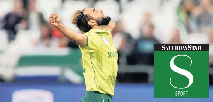  ?? RYAN WILKISKY Backpagepi­x ?? For the latest on the PGA Championsh­ip, go to IMRAN Tahir, 40, is off to the World Cup and is expected to be a potent spin-bowling weapon for the Proteas in England.
|