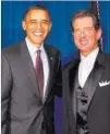  ?? PETE SOUZA/ WHITE HOUSE ?? Bellagio pianist David Osborne poses with President Barack Obama in 2010. In what has become a holiday tradition, Osborne will play for the president and his family for the fifth year in a row this week.