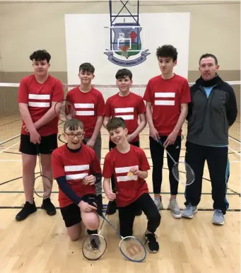  ??  ?? Drumcliffe’s winning badminton team.