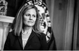  ?? SARAH SILBIGER/AP ?? Judge Amy Coney Barrett met with senators on Wednesday on Capitol Hill in Washington. Hearings for the Supreme Court nominee to replace Ruth Bader Ginsburg begin Oct. 12.