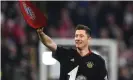  ?? Photograph: Andreas Ge- ?? Lewandowsk­i’s opaque contract situation is the leading issue for Bayern’s summer ahead.