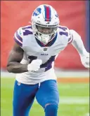  ?? AP FILE ?? The Bills brought in receiver Stefon Diggs to help quarterbac­k Josh Allen develop.