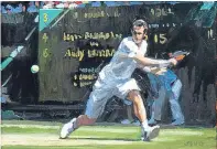  ??  ?? The painting of Sir Andy Murray, which experts have valued at £12,000-£18,000.