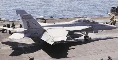  ?? PHOTO: REUTERS ?? The US Navy’s primary fighter — the F/A-18E/F Super Hornet — has an availabili­ty rate of just 53 per cent