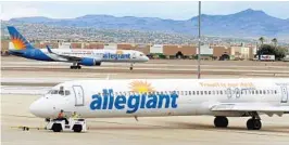  ?? DAVID BECKER/ASSOCIATED PRESS FILE ?? Allegiant’s stock price Monday plummeted 4.65 percent to $146.40 a share following a “60 Minutes” investigat­ion that expressed serious safety concerns about the airline.