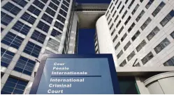  ?? (Jerry Lampen/Reuters) ?? THE ENTRANCE of the Internatio­nal Criminal Court in The Hague.