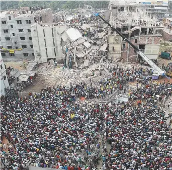  ?? − Archives ?? L’effondreme­nt du Rana Plaza en 2013, à Savar, au Bangladesh.