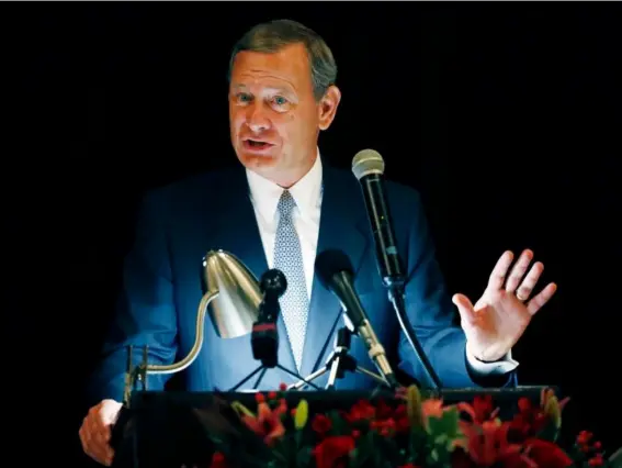  ?? (AP) ?? John Roberts took the unusual step for someone in his position to rebuke the president