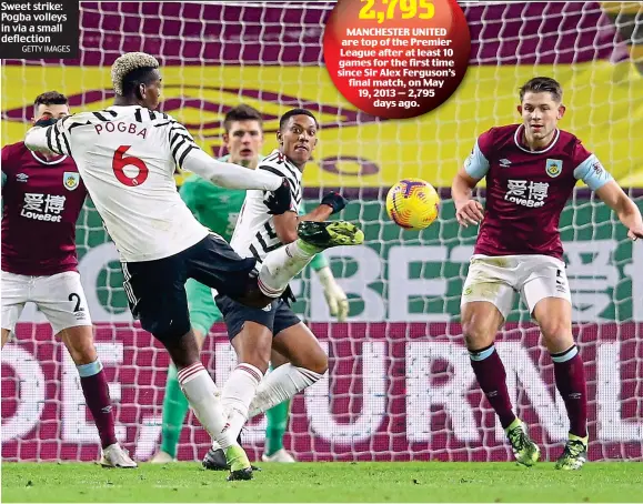  ?? GETTY IMAGES ?? Sweet strike: Pogba volleys in via a small deflection