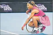  ?? AP ?? Serena Williams reacts after beating Danielle Collins on Friday.