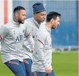  ?? ?? ¿Y las figuras? Neymar, Mbappé y Messi, símbolos del PSG glamoroso.