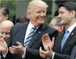  ?? EVAN VUCCI / THE ASSOCIATED PRESS FILES ?? U. S. President Donald Trump and House Speaker Paul Ryan both want deep corporate tax cuts.