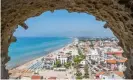  ??  ?? View from the castle, Sperlonga. Photograph: Getty Images