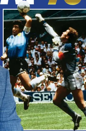  ??  ?? Keeping up appearance­s: but Peter Shilton is still bitter over the 1986 Maradona handball GETTY IMAGES