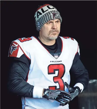  ?? / AP file - Matt Rourke ?? Though Matt Bryant was released Wednesday after 10 years with the Falcons, in which he became the team’s all-time leading scorer, the 43-year-old kicker says he is not ready to retire.