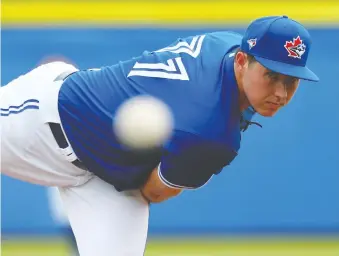  ?? KIM KLEMENT/USA TODAY SPORTS FILES ?? The Blue Jays’ top pitching prospect, Nate Pearson, announced his arrival in Toronto to begin MLB’S summer camp on Instagram. When the rest of the Jays will join him remains to be seen after about a dozen were held back in Florida because of COVID-19.