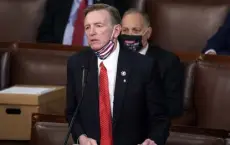  ?? Andrew Harnik, Associated Press file ?? Rep. Paul Gosar, R-ariz., objects to certifying Arizona’s Electoral College votes during a joint session of the House and Senate convened to count the electoral votes cast in the November 2020 election at the Capitol in Washington on Jan. 6.
