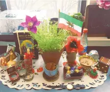  ?? SIENNA HEATH/COURTESY ?? A picture of the “haft-sin” table that Heath scrounged together on a whim last year to celebrate the Persian New Year on March 20.