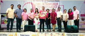  ??  ?? THE CHAMION Presidents of all Rotary clubs in Area 2, Davao City