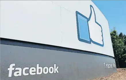  ?? BEN MARGOT / AP ?? Instalacio­nes de Facebook en Menlo Park (California)