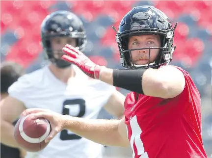  ?? JEAN LEVAC ?? QB Ryan Lindley started four games for the Arizona Cardinals in the NFL in 2012. Friday could mark his first CFL start.