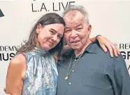  ?? [COURTESY OF FIONA PRINE VIA THE ASSOCIATED PRESS] ?? This 2018 photo provided by Fiona Prine shows Prine and her husband, renowned musician John, in Los Angeles. Both battled COVID-19, but John lost his life to the disease.