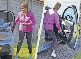  ?? ?? ToUgh TiMe Sturgeon leaves her home yesterday in the aftermath of husband’s charge