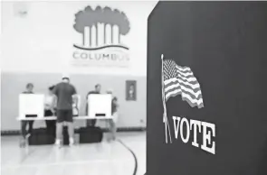  ?? ADAM CAIRNS/COLUMBUS DISPATCH ?? Voters will head to the polls Tuesday for Primary Election Day. Polls will be open from 6:30 a.m. to 7:30 p.m.