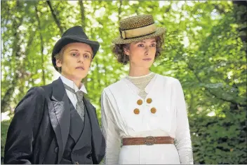  ?? AP PHOTO ?? This image released by Bleecker Street shows Denise Gough, left, and Keira Knightley in a scene from “Colette.”