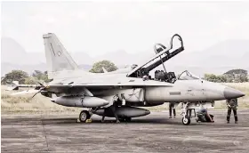  ?? / AFP ?? COOPERATIO­N. An FA-50 of the Philippine Air Force undergoes pre-flight checks ahead of the Maritime Cooperativ­e Activity with the United States Pacific Air Force on Monday, Feb. 19, 2024 over the West Philippine Sea.