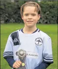  ?? ?? Herne Bay Harriers under10s’ player-of-the-match James Musk