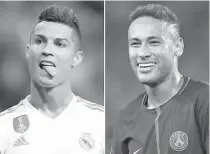  ?? AFP PHOTOS ?? Cristiano Ronaldo of Real Madrid and Neymar of Paris Saint- Germain