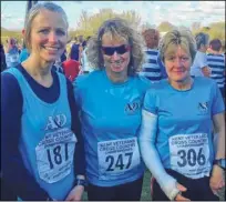  ??  ?? Ashford & District RRC’s Claire Green, Gill Pragnell and Christine Costiff