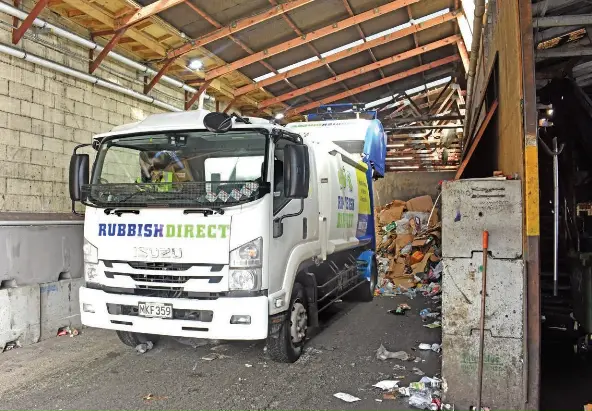  ?? ?? Karamveer Singh delivers a load of recycling to the depot for sorting.