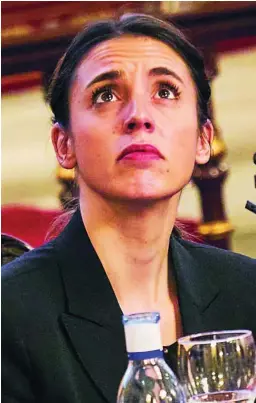  ?? A. ROLDÁN ?? Irene Montero, ministra de Igualdad, en el Congreso