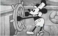 ?? DISNEY ENTERPRISE­S INC. ?? Mickey Mouse in “Steamboat Willie”.