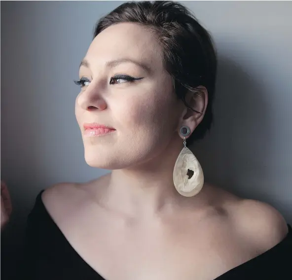  ??  ?? The 2014 Polaris Music Prize winner, Tanya Tagaq, currently appearing at Vancouver’s Chan Centre, has released a new album, Retributio­n, which serves as a call to arms in the fight against the assault and violation of both the planet and native women.