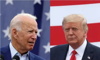  ?? Composite: Chip Somodevill­a/Joe Raedle Getty Images ?? ‘Americans don’t like the president’: Joe Biden and Donald Trump.