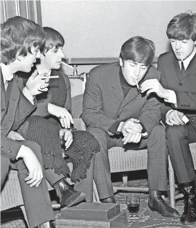  ?? ?? TAB FOUR The Beatles enjoyed lighting up the occasional cigarette during 60s heyday